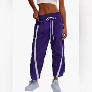 NWT | Free People Movement | Champ Is Here | Swishy Track Pants | Purple | L